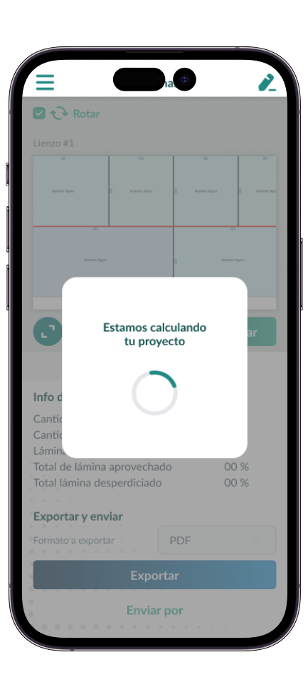 Mobile — cálculo en proceso