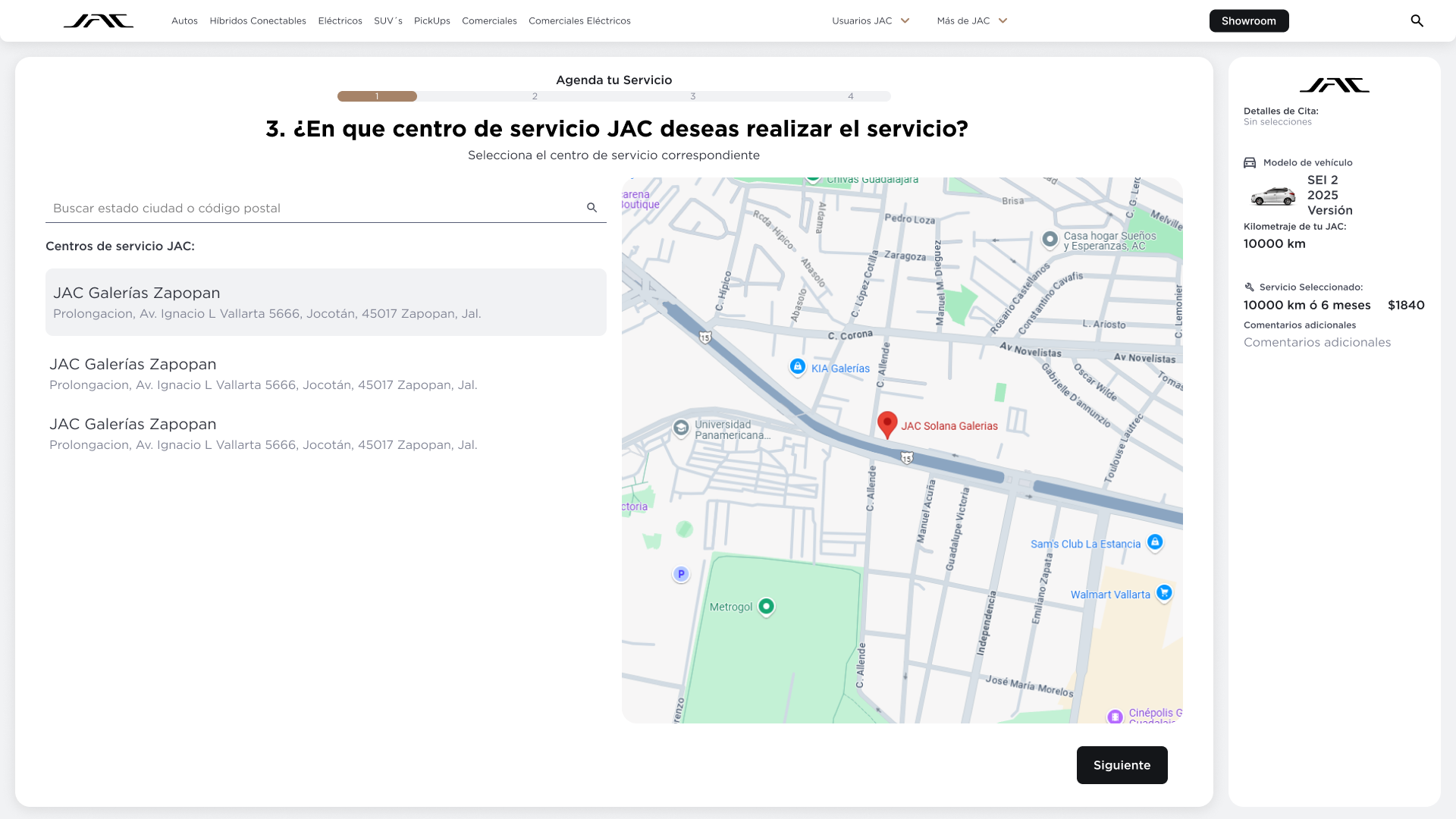 Localizador de servicio
